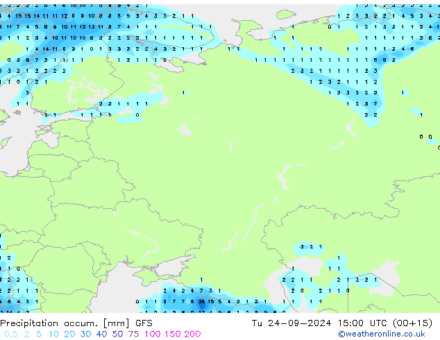 Nied. akkumuliert GFS Di 24.09.2024 15 UTC