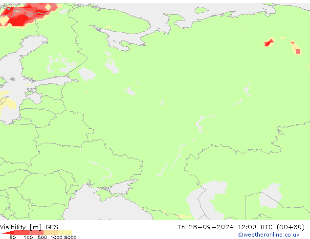 Visibilità GFS gio 26.09.2024 12 UTC