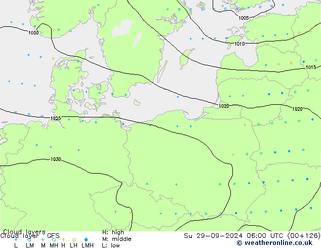 Cloud layer GFS Su 29.09.2024 06 UTC