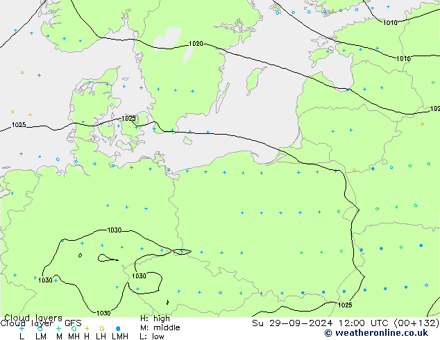 Cloud layer GFS dom 29.09.2024 12 UTC