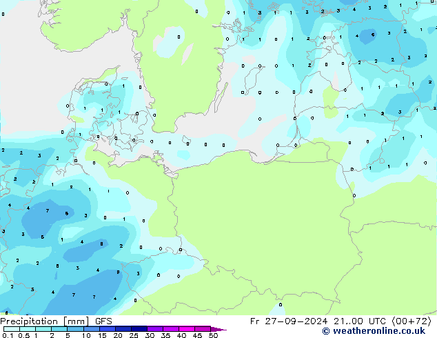 Precipitación GFS vie 27.09.2024 00 UTC