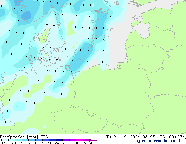 opad GFS wto. 01.10.2024 06 UTC