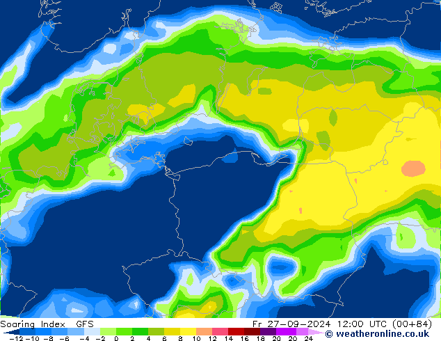 Yükselme İndeksi GFS Cu 27.09.2024 12 UTC