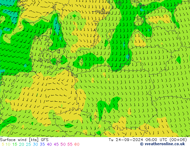  10 m GFS  24.09.2024 06 UTC