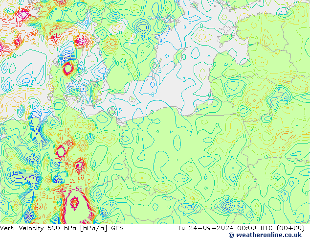 Vert. Velocity 500 гПа GFS Сентябрь 2024