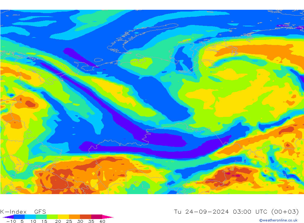 K-Index GFS Tu 24.09.2024 03 UTC