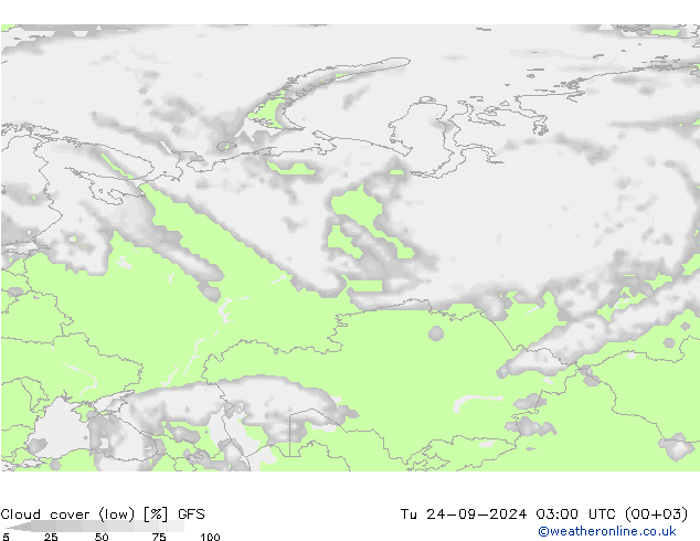 Wolken (tief) GFS Di 24.09.2024 03 UTC