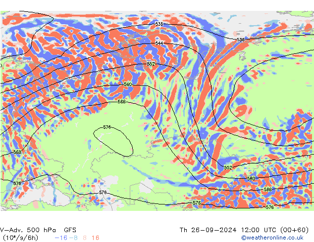 V-Adv. 500 hPa GFS Th 26.09.2024 12 UTC