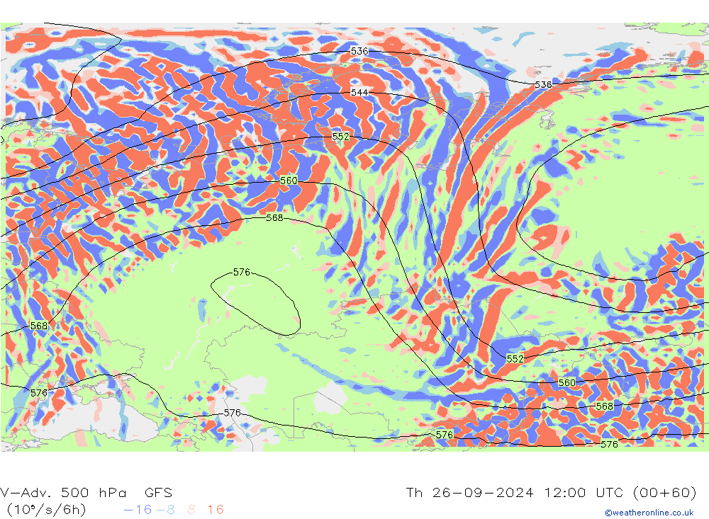 V-Adv. 500 hPa GFS Per 26.09.2024 12 UTC