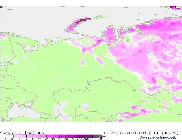 Snow accu. GFS pt. 27.09.2024 00 UTC