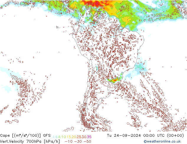 Cape GFS  24.09.2024 00 UTC