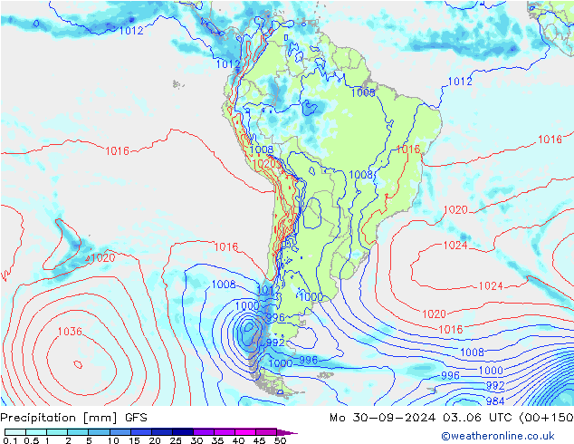 GFS: Pzt 30.09.2024 06 UTC