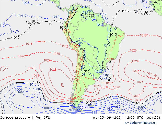 GFS: mer 25.09.2024 12 UTC