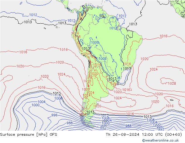 GFS: Per 26.09.2024 12 UTC