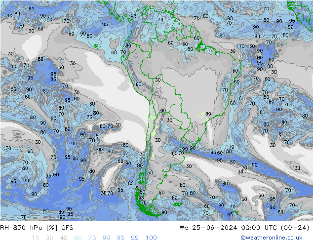 RV 850 hPa GFS wo 25.09.2024 00 UTC