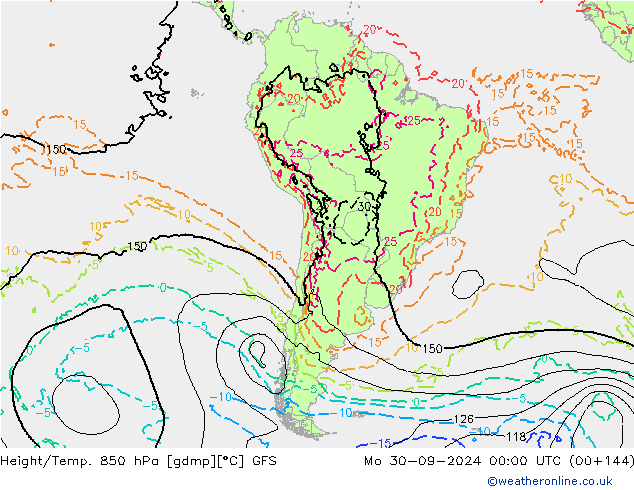 Z500/Rain (+SLP)/Z850 GFS Mo 30.09.2024 00 UTC