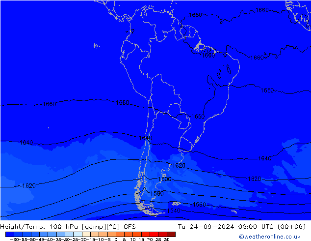 Géop./Temp. 100 hPa GFS mar 24.09.2024 06 UTC