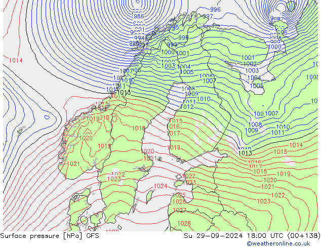 GFS: zo 29.09.2024 18 UTC