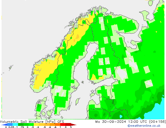 Volumetric Soil Moisture GFS Po 30.09.2024 12 UTC