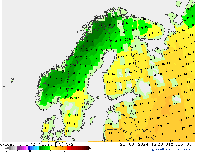 Temp (0-10cm) GFS jeu 26.09.2024 15 UTC