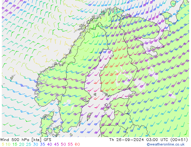  500 hPa GFS  26.09.2024 03 UTC