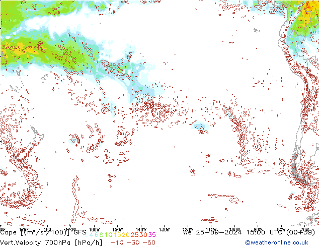 Cape GFS We 25.09.2024 15 UTC