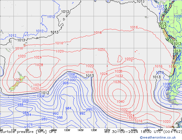 GFS: Pzt 30.09.2024 18 UTC