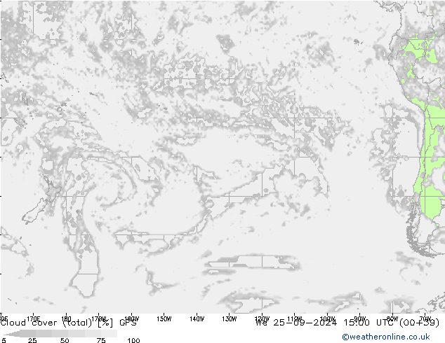 Wolken (gesamt) GFS Mi 25.09.2024 15 UTC