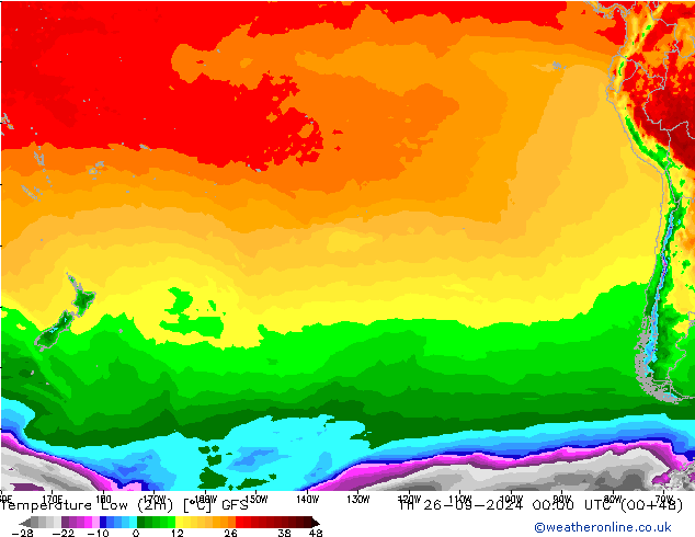 Min.  (2m) GFS  26.09.2024 00 UTC