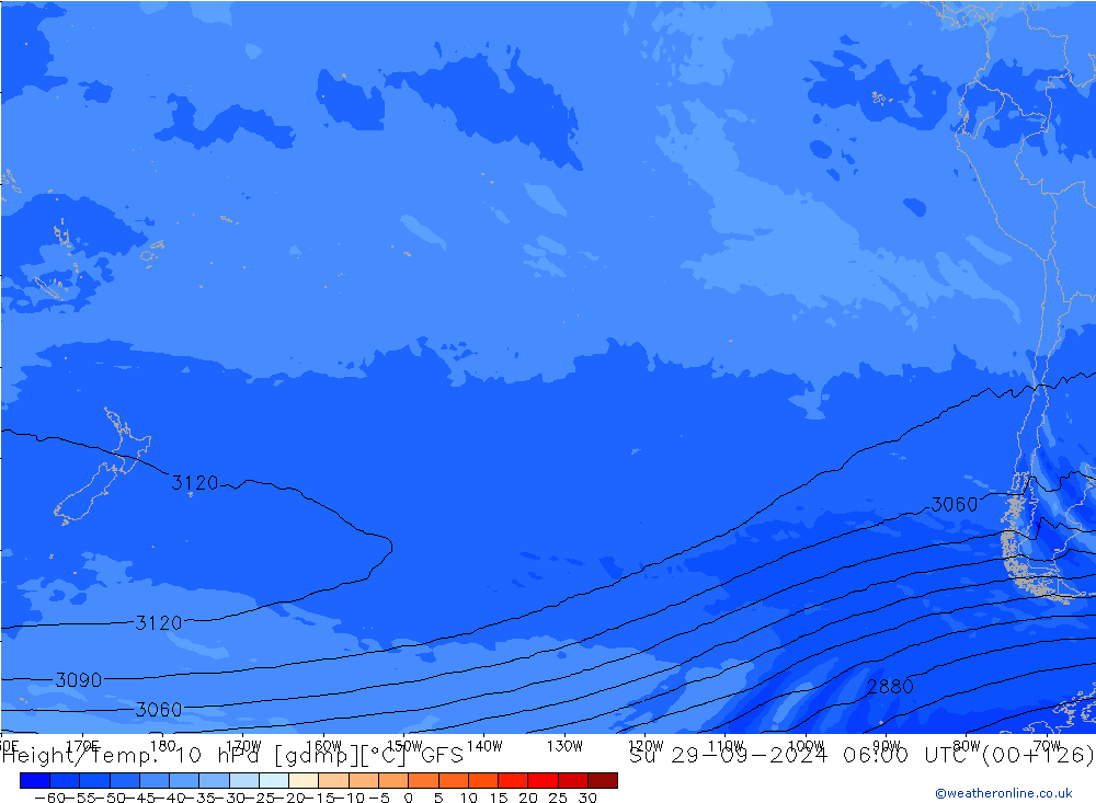 Height/Temp. 10 hPa GFS dom 29.09.2024 06 UTC