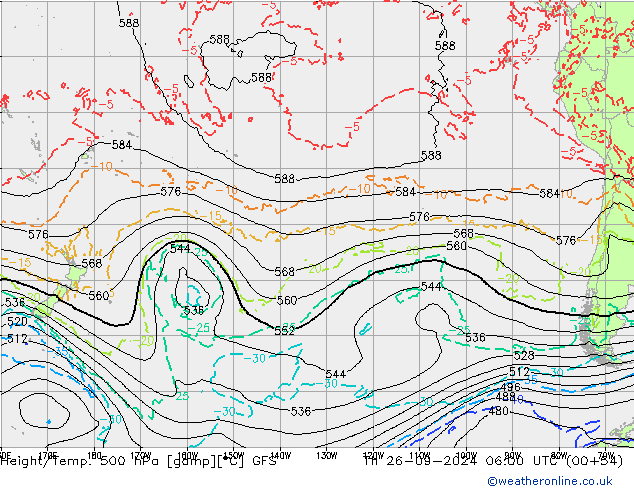 Z500/Rain (+SLP)/Z850 GFS ��� 26.09.2024 06 UTC