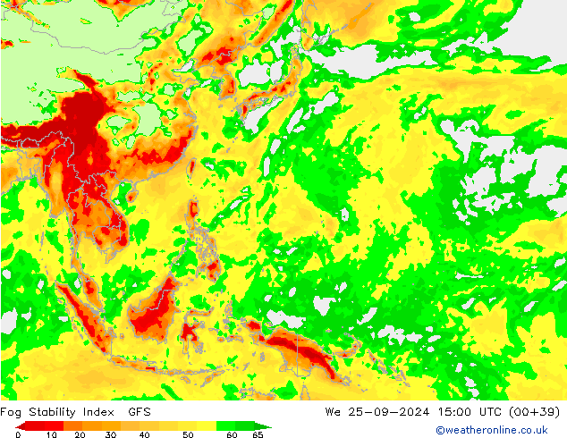 Fog Stability Index GFS Mi 25.09.2024 15 UTC