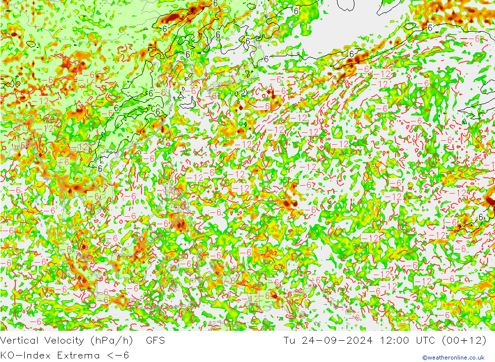 Convection-Index GFS mar 24.09.2024 12 UTC