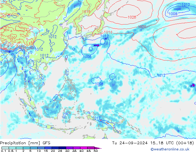 Niederschlag GFS Di 24.09.2024 18 UTC