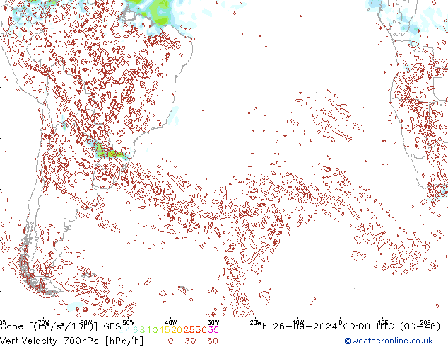 Cape GFS Th 26.09.2024 00 UTC