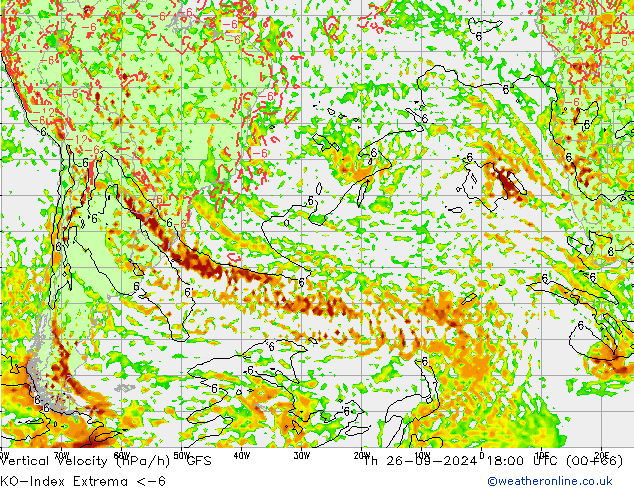 Convection-Index GFS Qui 26.09.2024 18 UTC