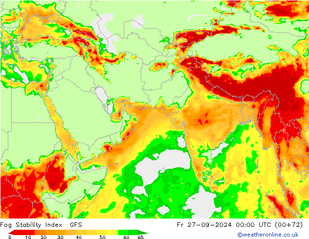 Fog Stability Index GFS Fr 27.09.2024 00 UTC