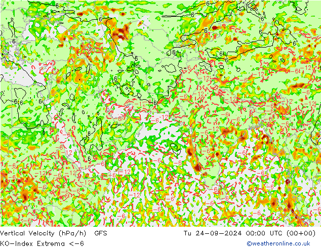 Convection-Index GFS  24.09.2024 00 UTC