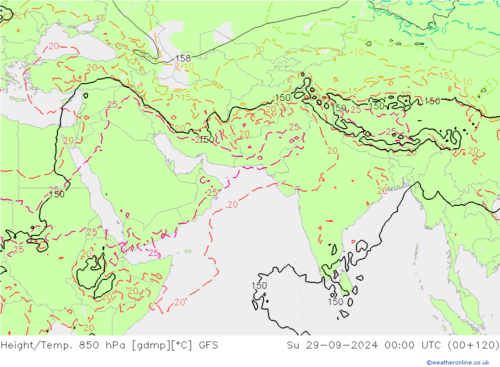 Z500/Rain (+SLP)/Z850 GFS Su 29.09.2024 00 UTC