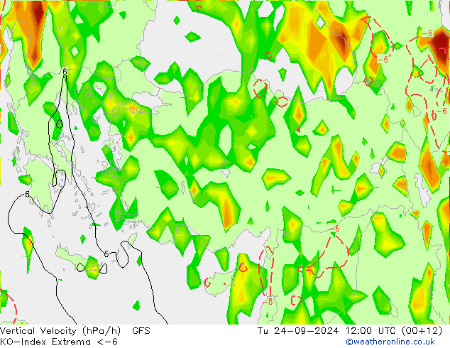 Convection-Index GFS Tu 24.09.2024 12 UTC