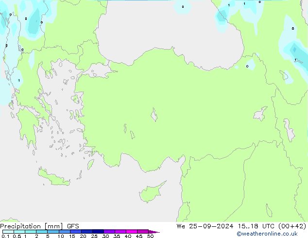 осадки GFS ср 25.09.2024 18 UTC