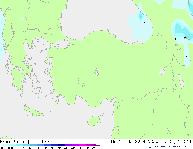 Yağış GFS Per 26.09.2024 03 UTC