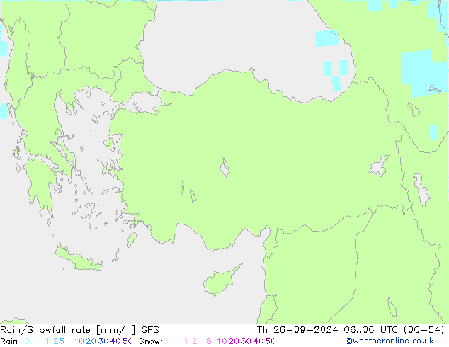 Kar/Yağmur Oranı GFS Per 26.09.2024 06 UTC