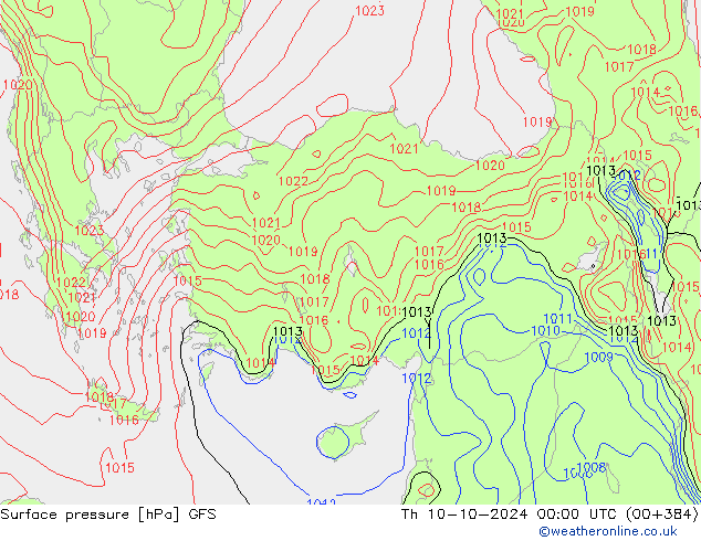 GFS: Per 10.10.2024 00 UTC