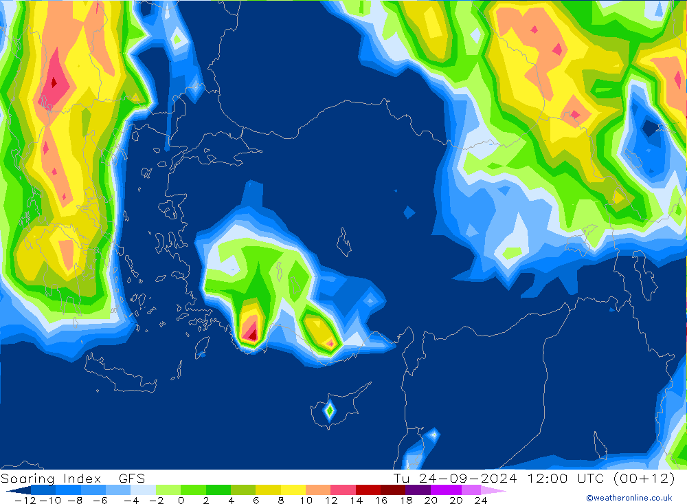 Soaring Index GFS Tu 24.09.2024 12 UTC