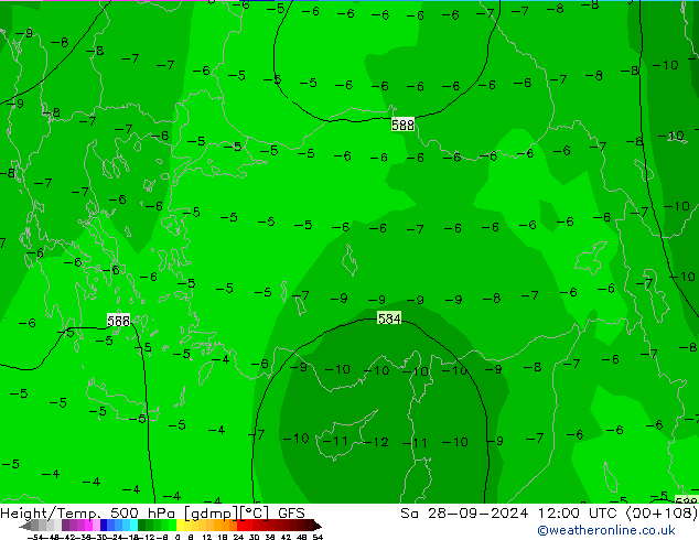 GFS: сб 28.09.2024 12 UTC