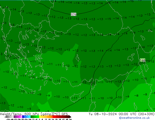 Height/Temp. 500 hPa GFS mar 08.10.2024 00 UTC