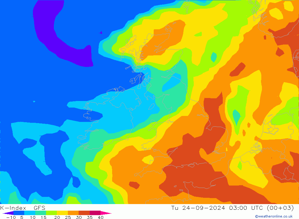 K-İndeksi GFS Sa 24.09.2024 03 UTC