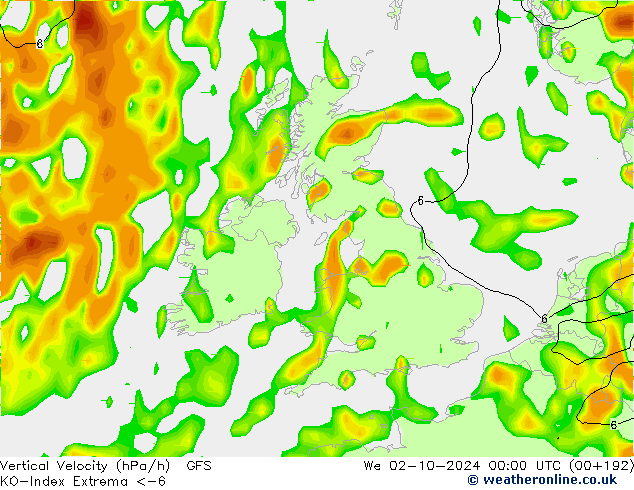 Convection-Index GFS  02.10.2024 00 UTC