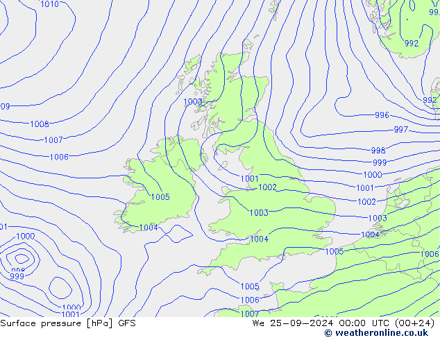 GFS: We 25.09.2024 00 UTC